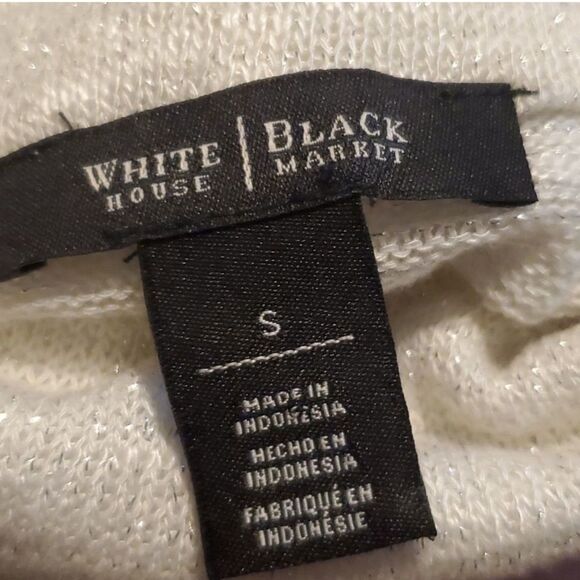 WHBM Winter White Glitter Sweater - Size Small - Perfect for Holidays - Picture 2 of 4